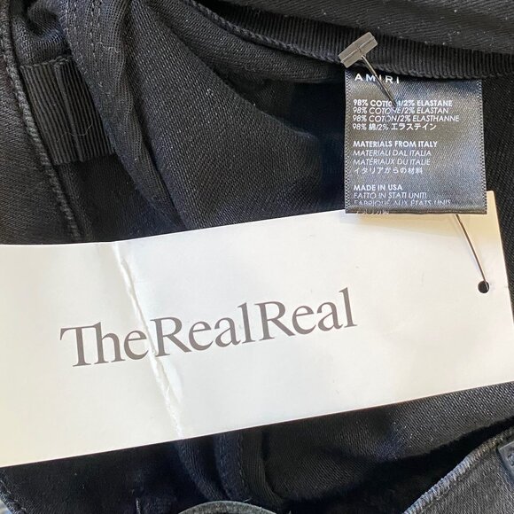 Amiri Glitter Snake Patch Broken Skinny Jeans Distressed Sz 30 FLAW - Picture 12 of 14